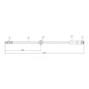 CAVO Fren Hortumu Arka (Arka) (CAVO C800 478A) - Fiat / Alfa / Lancia