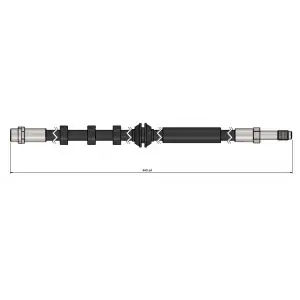 CAVO Fren Hortumu Arka (30796) - VW Grubu (VW/Audi/Seat/Skoda) CAVO C900 655A