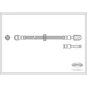 CORTECO Fren Hortumu Ön (23168 / 24.5147-0385.3) - VW Grubu (VW/Audi/Seat/Skoda) 19026623