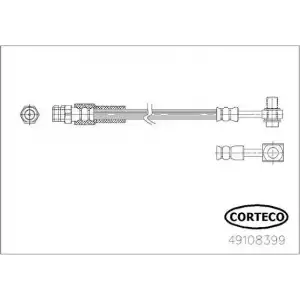 CORTECO Fren Hortumu Arka (49108399) - VW Grubu (VW/Audi/Seat/Skoda)