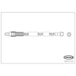 CORTECO Fren Hortumu Ön (363mm) - Mercedes-Benz 49416134