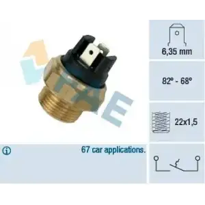 FAE Fan Müşürü (Soketli ( 68-82 )) - Fiat / Alfa / Lancia FAE 37350