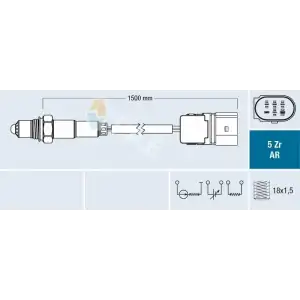 FAE Oksijen Sensörü (Katalizatör Öncesi) - VW Grubu (VW/Audi/Seat/Skoda) FAE 75351