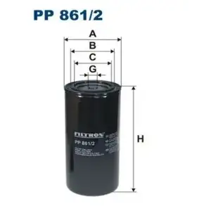 FILTRON Yakıt Filtresi (Vidalı Filtre) (PP 861/2) - Ağır Vasıta
