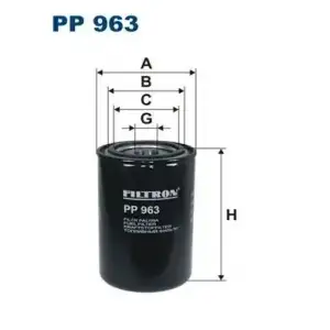 FILTRON Yakıt Filtresi (Vidalı Filtre) (PP 963) - Ağır Vasıta