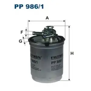 FILTRON Yakıt Filtresi (KL 497d) - VW Grubu (VW/Audi/Seat/Skoda) PP 986/1