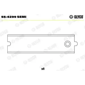 GLYCO Piston Kol Burcu (80mm F9Q) - Renault / Dacia GLY 55-4299 SEMI