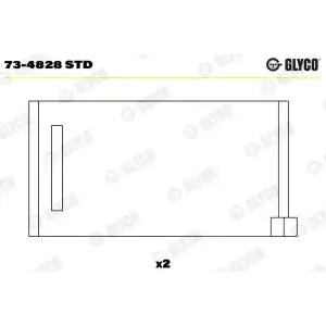 GLYCO Eksantrik Yatagi (77998600) - VW Grubu (VW/Audi/Seat/Skoda) GLY 73-4828 STD