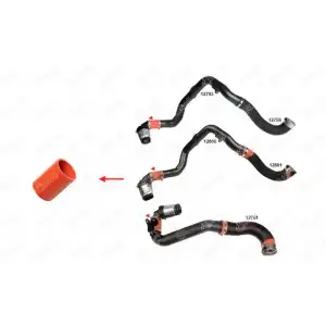 IBRAS Turbo Hortumu (Plastik Boru Hariç Silikon 53mm X 60mm = 8.7cm Küçük Hortum) - Renault / Dacia 12760