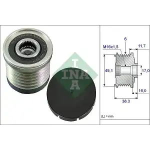INA Alternatör Kasnağı (Şarj Kasnağı) (535 0030 10) - Renault / Dacia