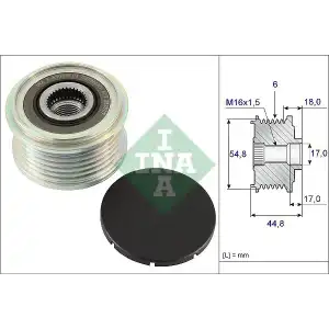 INA Alternatör Kasnağı (Şarj Kasnağı (6 Kanallı)) - Renault / Dacia 535 0114 10