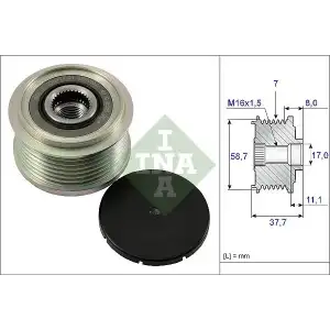 INA Alternatör Kasnağı ((F-556174.01)2c1t 10300 BA Kısa) - Ford 535 0128 10