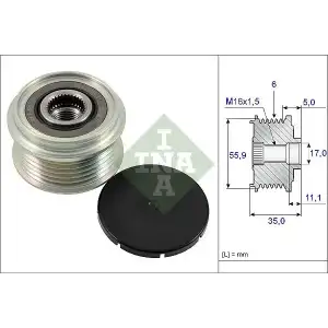 INA Alternatör Kasnağı (Rulmanlı) (535 0222 10) - VW Grubu (VW/Audi/Seat/Skoda)