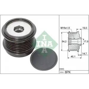 INA Alternatör Kasnağı (Gk2t 10300 Cd/jx6t 10300 KB) - Ford 535 0310 10