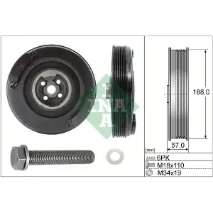 INA Krank Kasnağı (21652976) - VW Grubu (VW/Audi/Seat/Skoda) 544 0002 20