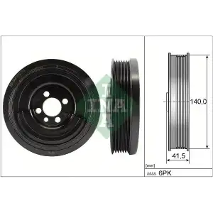 INA Krank Kasnağı (80000680) - VW Grubu (VW/Audi/Seat/Skoda) 544 0163 10