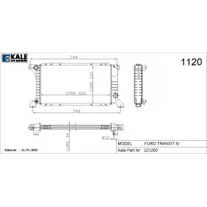 KALE Su Radyatörü (Aleminyum Brazing 32,mm) (0206151AB) - Ford