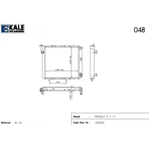 KALE Su Radyatörü (0503112AL) - Renault / Dacia