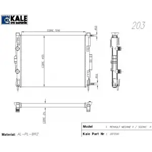KALE Su Radyatörü (0520221AB) - Renault / Dacia