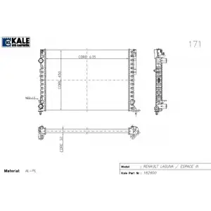 KALE Su Radyatörü (1 Sıra ALB SI) (0550502AL) - Renault / Dacia