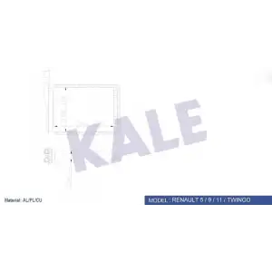 KALE Kalorifer Radyatörü (Kal.2 Sıra Al.(al+pl)) - Renault / Dacia 0581852AL