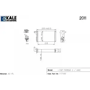 KALE Kalorifer Radyatörü (Musluklu) - Fiat / Alfa / Lancia 1783862AL