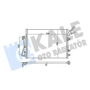 KALE Klima Radyatörü (Kondenser/brazing (Al/al)/506x367x16/kurutucusuz) - Renault / Dacia 342820