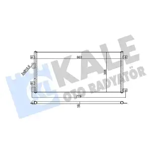 KALE Klima Radyatörü ( Kurutucusuz) Brazing) - Fiat / Alfa / Lancia 343205