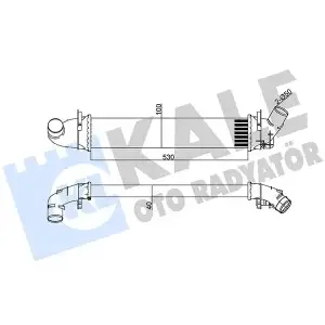 KALE Turbo Radyatörü (Intercooler Al/pl) (345080) - Renault / Dacia