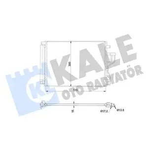 KALE Klima Radyatörü (Kurutucu ile Brazing 495x390x16) - Kore Araçları (Hyundai/Kia) 345420