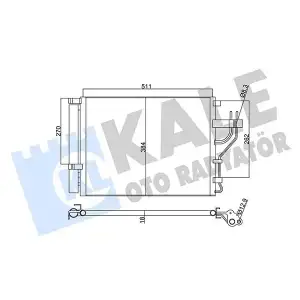 KALE Klima Radyatörü (Kurutucu ile Brazing 491x382x18) - Kore Araçları (Hyundai/Kia) 345425