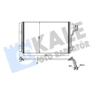 KALE Klima Radyatörü (Kurutucu ile Brazing 574x389x12) - Kore Araçları (Hyundai/Kia) 345470
