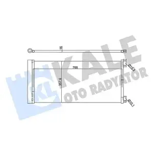 KALE Klima Radyatörü (Kondenser/brazing (Al/al)/747x356x16/kurutucu ile) - Renault / Dacia 345575
