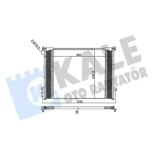 KALE Klima Radyatörü (Kondenser/brazing (Al/al)/590x436,8x16/kurutucusuz) - Renault / Dacia 345815