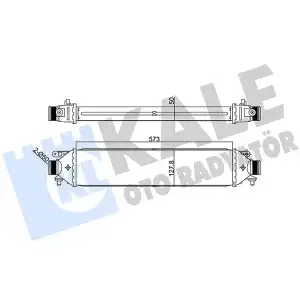KALE Turbo Radyatörü (Intercooler 572 X 127 X 50) - Fiat / Alfa / Lancia 346400