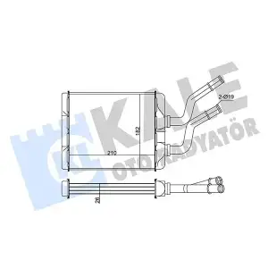 KALE Kalorifer Radyatörü (Brazing) (346520) - Fiat / Alfa / Lancia