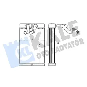 KALE Kalorifer Radyatörü (A/M 211x158x36 : Kalorifer Petegi) - Kore Araçları (Hyundai/Kia) 346550
