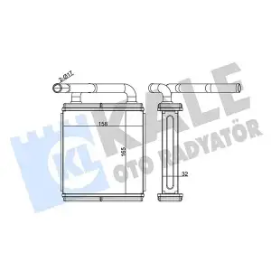 KALE Kalorifer Radyatörü (A/M 165x165x26 : Kalorifer Petegi) - Kore Araçları (Hyundai/Kia) 346560