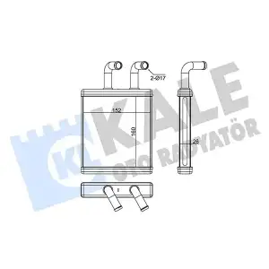 KALE Kalorifer Radyatörü (A/M 170x165x26 : Kalorifer Petegi) - Kore Araçları (Hyundai/Kia) 346570