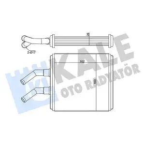 KALE Kalorifer Radyatörü (A/M 170x165x25 : Kalorifer Petegi) - Kore Araçları (Hyundai/Kia) 346585