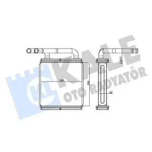 KALE Kalorifer Radyatörü (A/M 163x165x42 : Kalorifer Petegi) - Kore Araçları (Hyundai/Kia) 346835