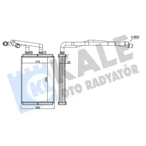 KALE Kalorifer Radyatörü (Brazing) (346840) - Fiat / Alfa / Lancia