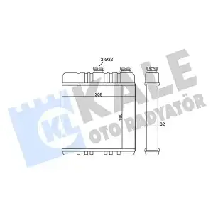 KALE Kalorifer Radyatörü (Al/brz Behr Tip) - Opel 347115