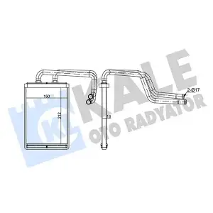 KALE Kalorifer Radyatörü (A/M 210x155x26 : Kalorifer Petegi) - Kore Araçları (Hyundai/Kia) 347140
