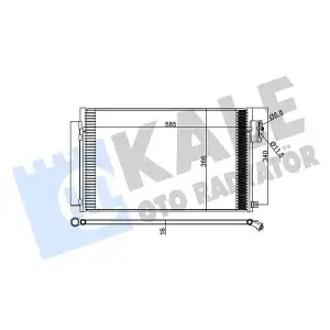 KALE Klima Radyatörü (Kondenser/brazing (Al/al)/565x361x16/kurutucu ile) - Fiat / Alfa / Lancia 347305