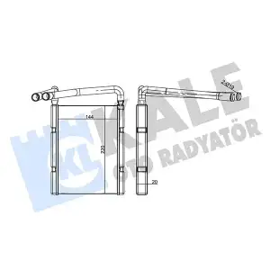 KALE Kalorifer Radyatörü (A/M 150x220x20 : Kalorifer Petegi) - Kore Araçları (Hyundai/Kia) 347415