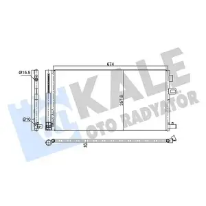 KALE Klima Radyatörü (Kondenser/brazing (Al/al)/654x358x16) - Renault / Dacia 350675