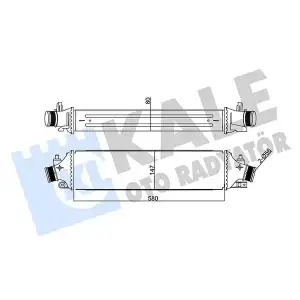 KALE Turbo Radyatörü ((MT) [Brazing] [580x147x80]) - Fiat / Alfa / Lancia 352415