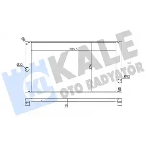 KALE Su Radyatörü ((MT) (Ac/nac) [Brazing Al/al] [650x374x18]) - Volvo 352800