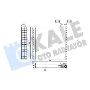 KALE Klima Radyatörü (Evaporator ( Brazing )) - Fiat / Alfa / Lancia 352980